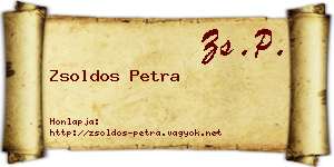Zsoldos Petra névjegykártya